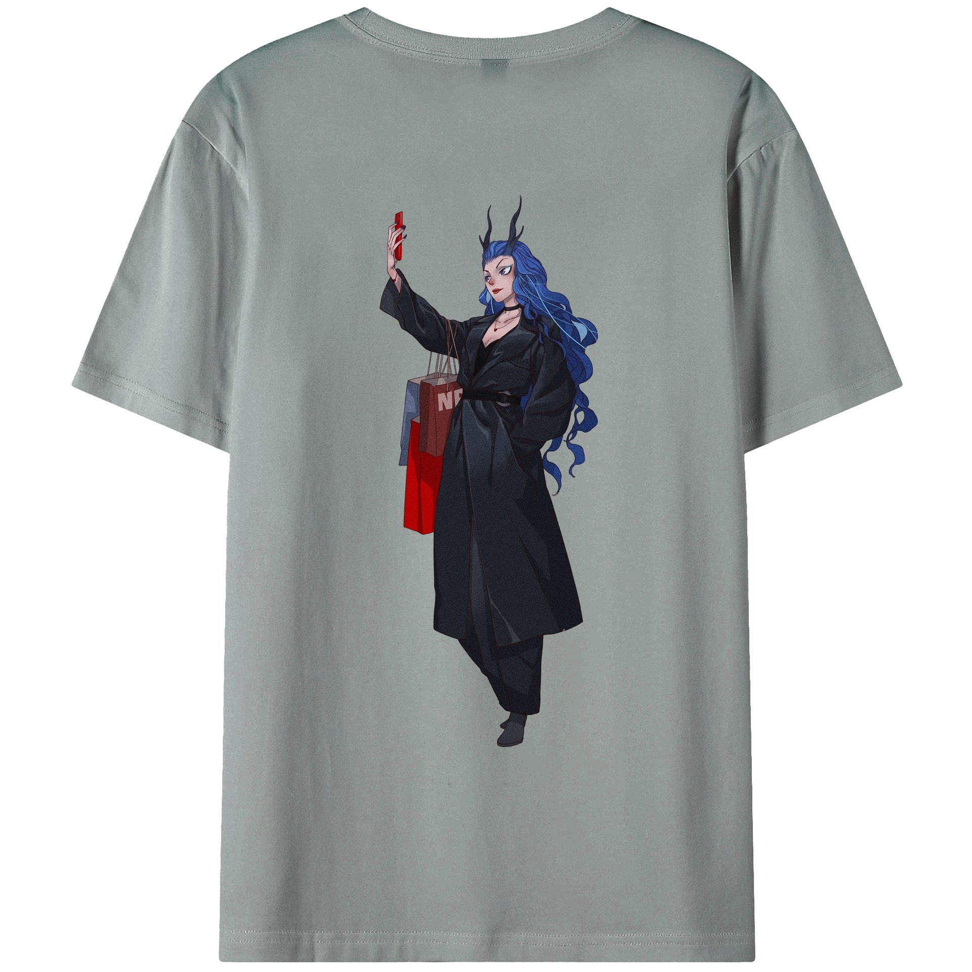 （画像用） Ne Zha 2 ナタ 魔童の大暴れ 綿100％ メンズ半袖Tシャツ（バックプリント） 通気性